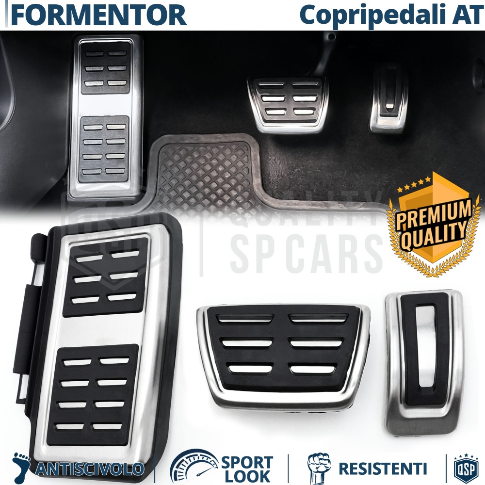 CUBRE PEDALES Deportivos para Cupra Formentor Cambio AUTOMÁTICO | Pedales de Aluminio y Goma Antideslizante