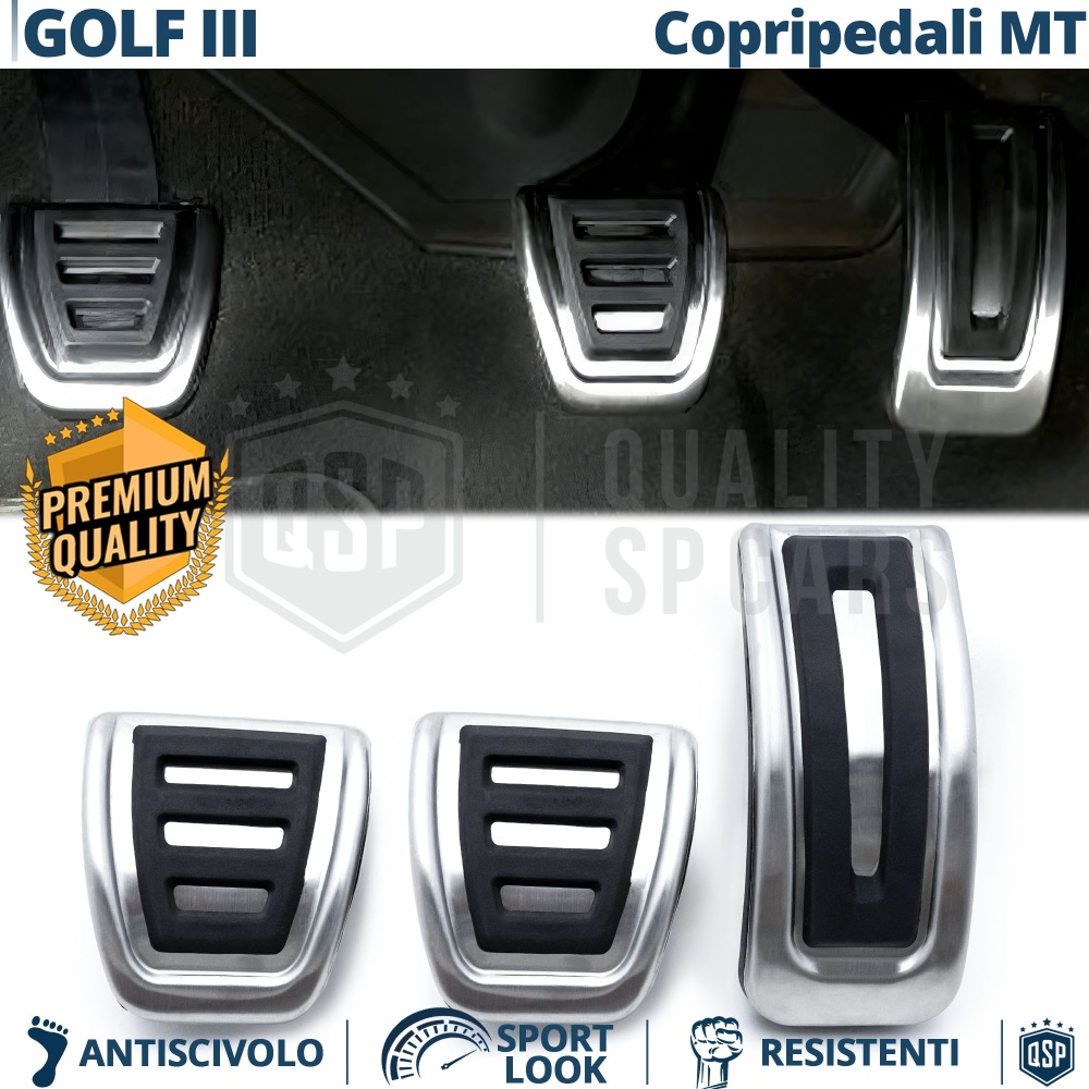Sport PEDALKAPPEN für VW Golf 3 SCHALTGETRIEBE | Pedalabdeckungen aus Aluminium und Rutschfestem Gummi Sport PEDALKAPPEN für VW Golf 3 SCHALTGETRIEBE | Pedalabdeckungen aus Aluminium und Rutschfestem Gummi