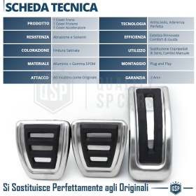Car PEDAL Covers for VW New Beetle RSI MANUAL Transmission | Aluminum and Non-slip Rubber Sports Pedals Car PEDAL Covers for VW New Beetle RSI MANUAL Transmission | Aluminum and Non-slip Rubber Sports Pedals