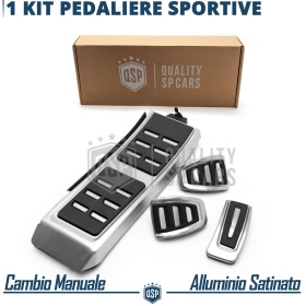 COUVRE PÉDALES Sport pour Audi A8 12-17 Transmission Manuelle | Aluminium et Caoutchouc Antidérapant