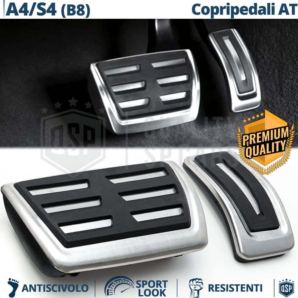 Car PEDAL Covers for Audi A4 B8 AUTOMATIC Transmission | Sports Pedals Aluminum Non-slip Rubber Car PEDAL Covers for Audi A4 B8 AUTOMATIC Transmission | Sports Pedals Aluminum Non-slip Rubber