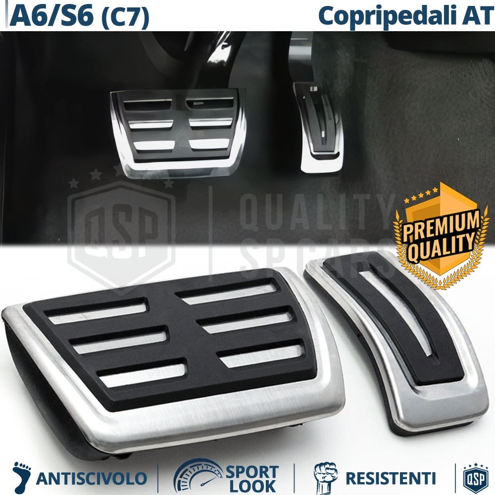 CUBRE PEDALES Deportivos para Audi A6 C7 Cambio AUTOMÁTICO | Pedales Aluminio Antideslizante CUBRE PEDALES Deportivos para Audi A6 C7 Cambio AUTOMÁTICO | Pedales Aluminio Antideslizante