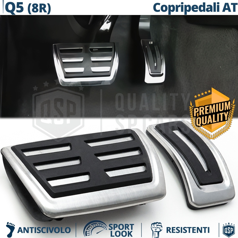 Car PEDAL Covers for Audi Q5 8R AUTOMATIC Transmission | Sports Pedals Aluminum Non-slip Rubber Car PEDAL Covers for Audi Q5 8R AUTOMATIC Transmission | Sports Pedals Aluminum Non-slip Rubber