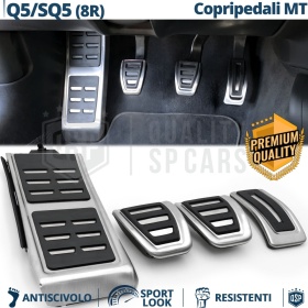 Sport PEDALKAPPEN für Audi Q5 8R Schaltgetriebe | Pedalabdeckungen aus Aluminium und Rutschfestem Gummi