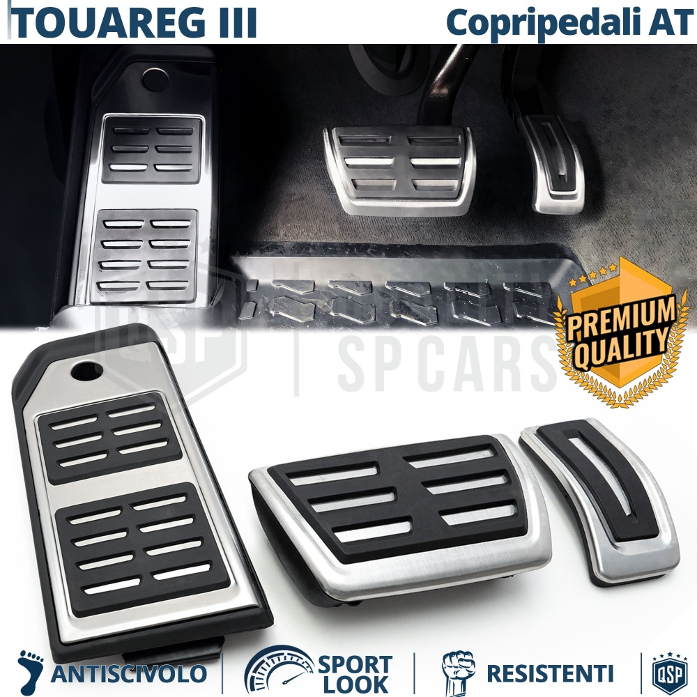 Sport PEDALKAPPEN für VW Touareg 3 AUTOMATIKGETRIEBE | Pedalabdeckungen aus Aluminium