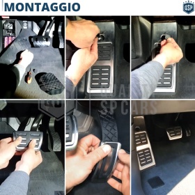 Sport PEDALKAPPEN für VW Touareg 3 AUTOMATIKGETRIEBE | Pedalabdeckungen aus Aluminium