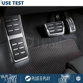 Sport PEDALKAPPEN für VW Touareg 3 AUTOMATIKGETRIEBE | Pedalabdeckungen aus Aluminium