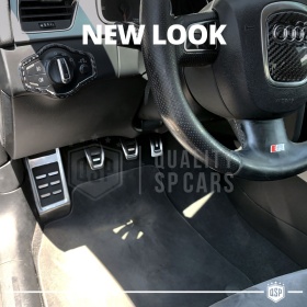 Car PEDAL Covers for Audi A4 B8 Manual Transmission | Aluminum and Non-slip Rubber Sports Pedals