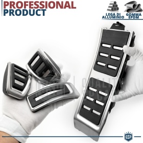 Car PEDAL Covers for Audi A4 B8 Manual Transmission | Aluminum and Non-slip Rubber Sports Pedals