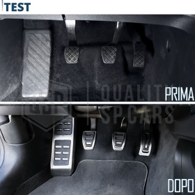 Car PEDAL Covers for Audi A4 B8 Manual Transmission | Aluminum and Non-slip Rubber Sports Pedals