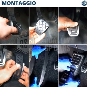 Car PEDAL Covers for Audi A4 B8 Manual Transmission | Aluminum and Non-slip Rubber Sports Pedals