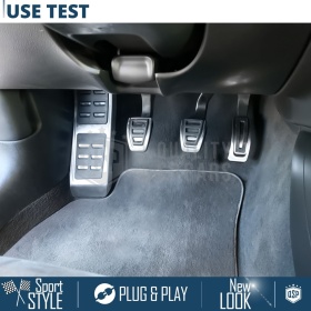 Car PEDAL Covers for Audi A4 B8 Manual Transmission | Aluminum and Non-slip Rubber Sports Pedals
