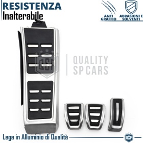 Car PEDAL Covers for Audi A4 B8 Manual Transmission | Aluminum and Non-slip Rubber Sports Pedals