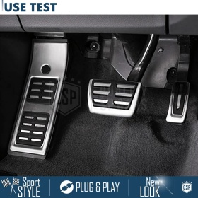 COUVRE PÉDALES Sport pour AUDI A4 B9 Transmission AUTOMATIQUE | Aluminium et Caoutchouc Antidérapant