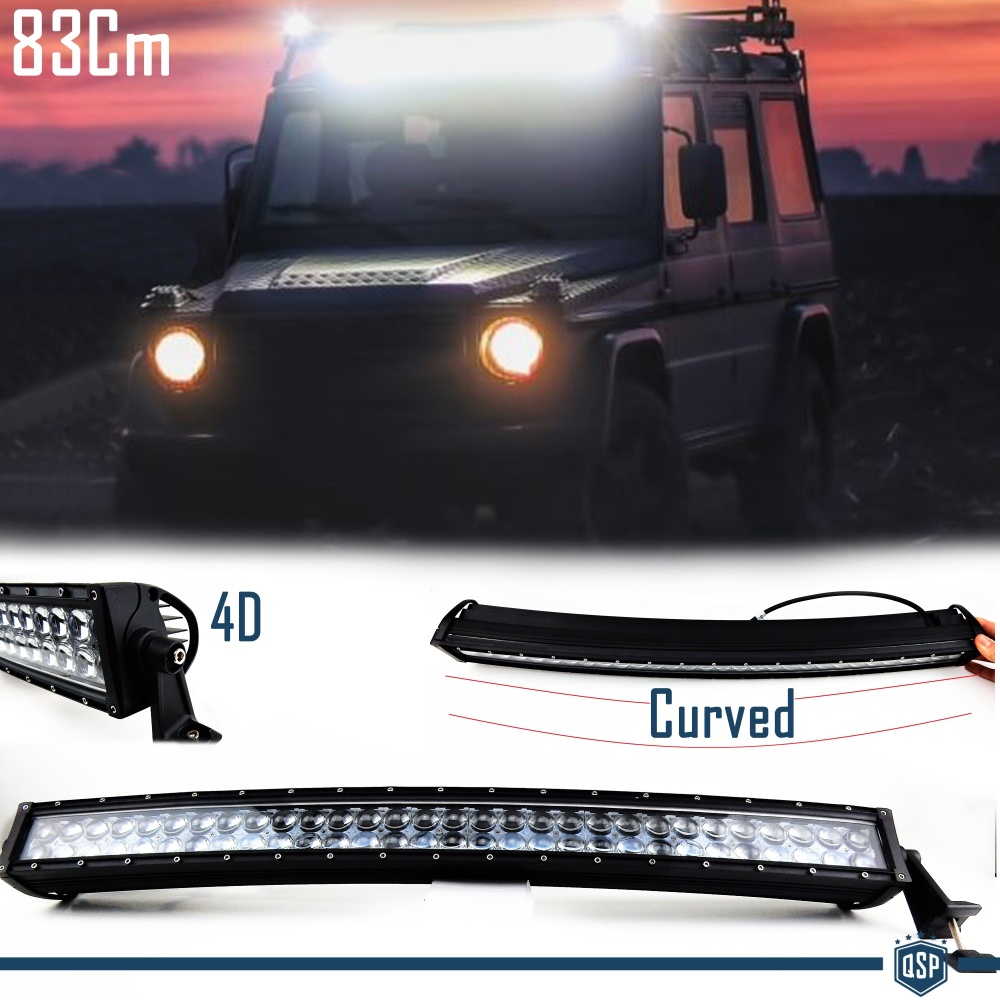 1 Barra Led 6000K Curvada para Mercedes SUV Off-Road 83 CM Ajustable Luz Spot 1 Barra Led 6000K Curvada para Mercedes SUV Off-Road 83 CM Ajustable Luz Spot