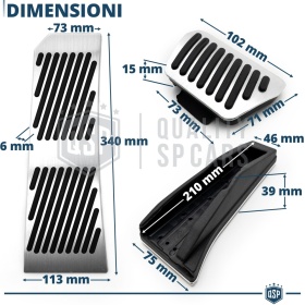 Car PEDAL Covers for BMW X4 F26 AUTOMATIC Transmission | Sports Pedals Aluminum and Rubber Car PEDAL Covers for BMW X4 F26 AUTOMATIC Transmission | Sports Pedals Aluminum and Rubber