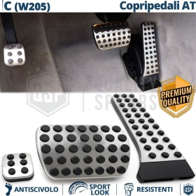CUBRE PEDALES AMG para Mercedes Clase C W205 Caja de Cambios Automática | Pedales Aluminio y Goma Antideslizante