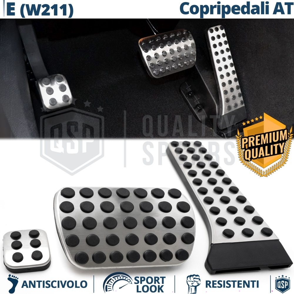 COPRIPEDALI AMG Per Mercedes Classe E W212 Cambio AUTOMATICO | Pedaliera in Alluminio e Gomma