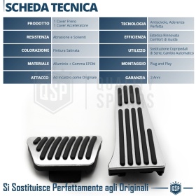 COPRIPEDALI Sportivi Per BMW X3 G01 da 2021 Cambio AUTOMATICO | Pedaliere Sportive Alluminio