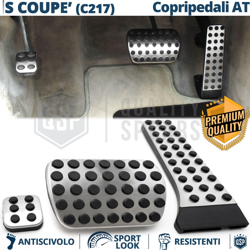 CUBRE PEDALES AMG para Mercedes Clase S Coupé C217 Caja de Cambios Automática | Pedales Aluminio y Goma Antideslizante