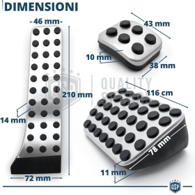 CUBRE PEDALES AMG para Mercedes Clase S W221 Caja de Cambios Automática | Pedales Aluminio y Goma Antideslizante CUBRE PEDALES AMG para Mercedes Clase S W221 Caja de Cambios Automática | Pedales Aluminio y Goma Antideslizante