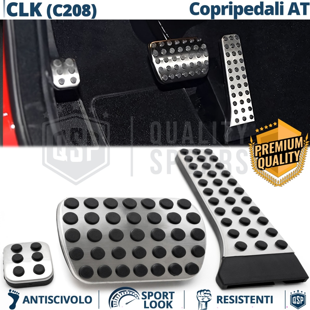 CUBRE PEDALES AMG para Mercedes Clase CLK C208 Caja de Cambios Automática | Pedales Aluminio y Goma Antideslizante