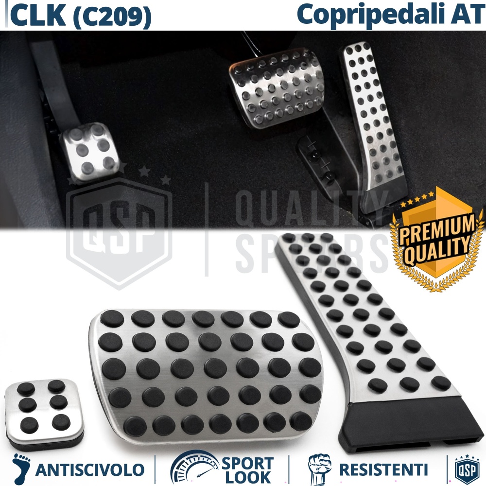 CUBRE PEDALES AMG para Mercedes Clase CLK C209 Caja de Cambios Automática | Pedales Aluminio y Goma Antideslizante