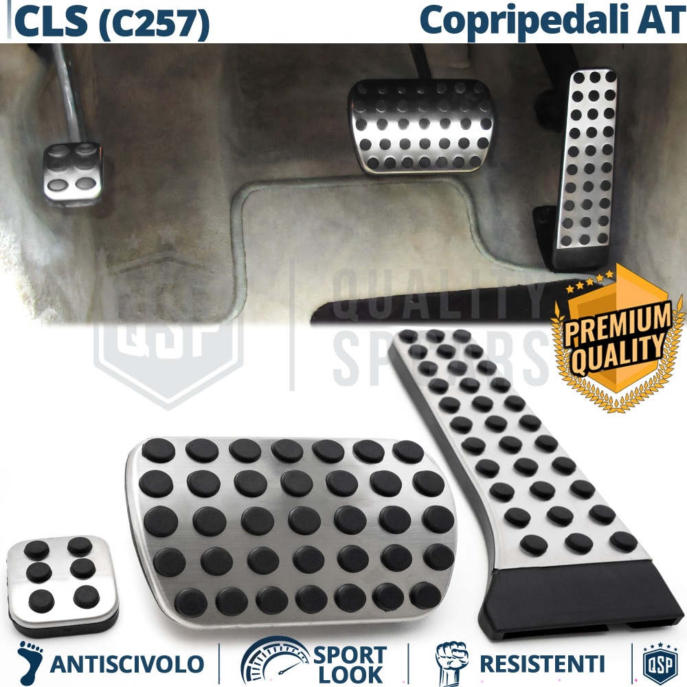 CUBRE PEDALES AMG para Mercedes CLS C257 Caja de Cambios Automática | Pedales Aluminio y Goma Antideslizante