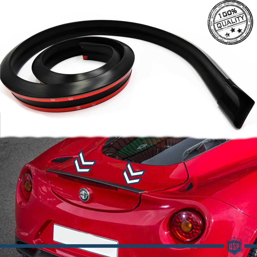 SPOILER Alerón trasero Adhesivo Comaptible con ALFA ROMEO, LABIO Maletero / Techo en EPDM NEGRO flexible SPOILER Alerón trasero Adhesivo Comaptible con ALFA ROMEO, LABIO Maletero / Techo en EPDM NEGRO flexible