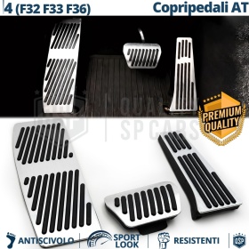 Car PEDAL Covers for BMW 4 Series F32 F33 F36 AUTOMATIC | Aluminum and Non-slip Rubber Sports Pedals