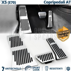 Car PEDAL Covers for BMW X5 E70 AUTOMATIC Transmission | Aluminum and Rubber Sports Pedals Car PEDAL Covers for BMW X5 E70 AUTOMATIC Transmission | Aluminum and Rubber Sports Pedals