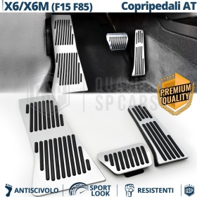 Car PEDAL Covers for BMW X6 F16 F86 AUTOMATIC | Aluminum and Rubber Sports Pedals Car PEDAL Covers for BMW X6 F16 F86 AUTOMATIC | Aluminum and Rubber Sports Pedals