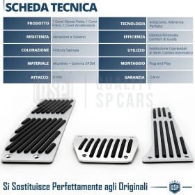 Sport PEDALKAPPEN für BMW M3 E92, E93 Automatikgetriebe | Pedalabdeckungen aus Aluminium und Rutschfestem Gummi