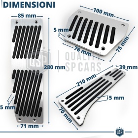 Sport PEDALKAPPEN für BMW M3 E92, E93 Automatikgetriebe | Pedalabdeckungen aus Aluminium und Rutschfestem Gummi