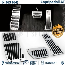 CUBRE PEDALES Deportivos para BMW Serie 6 E63, E64 Cambios Automático | Pedales de Aluminio y Goma Antideslizante