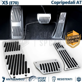 CUBRE PEDALES Deportivos para BMW X5 E70 Cambios Automático | Pedales de Aluminio y Goma Antideslizante