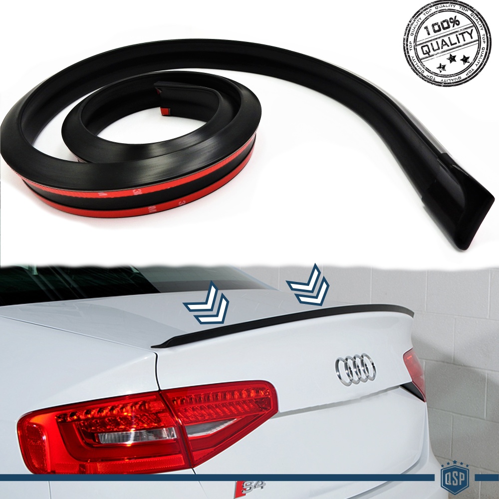 SPOILER Posteriore Per AUDI A4-A5-A6, Lama per cofano Bagagliaio Nero Adesivo Flessibile in EPDM SPOILER Posteriore Per AUDI A4-A5-A6, Lama per cofano Bagagliaio Nero Adesivo Flessibile in EPDM