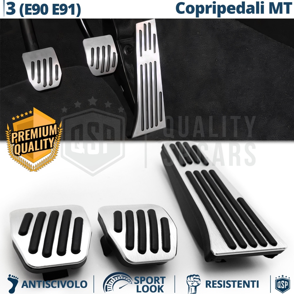COUVRE PÉDALES Sport pour Bmw Série 3 E90, E91 Transmission Manuelle | Aluminium et Caoutchouc Antidérapant COUVRE PÉDALES Sport pour Bmw Série 3 E90, E91 Transmission Manuelle | Aluminium et Caoutchouc Antidérapant