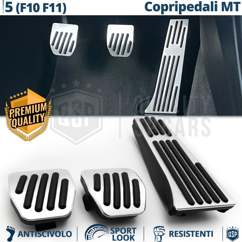CUBRE PEDALES Deportivos para Bmw Serie 5 F10, F11 Manuales | Pedales de Aluminio y Goma Antideslizante CUBRE PEDALES Deportivos para Bmw Serie 5 F10, F11 Manuales | Pedales de Aluminio y Goma Antideslizante
