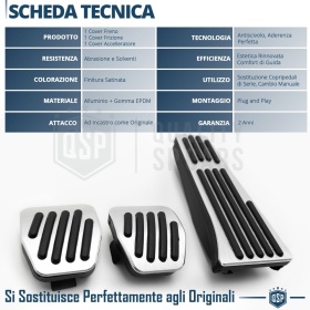 CUBRE PEDALES Deportivos para Bmw Serie 3 E46 Manuales | Pedales de Aluminio y Goma Antideslizante CUBRE PEDALES Deportivos para Bmw Serie 3 E46 Manuales | Pedales de Aluminio y Goma Antideslizante
