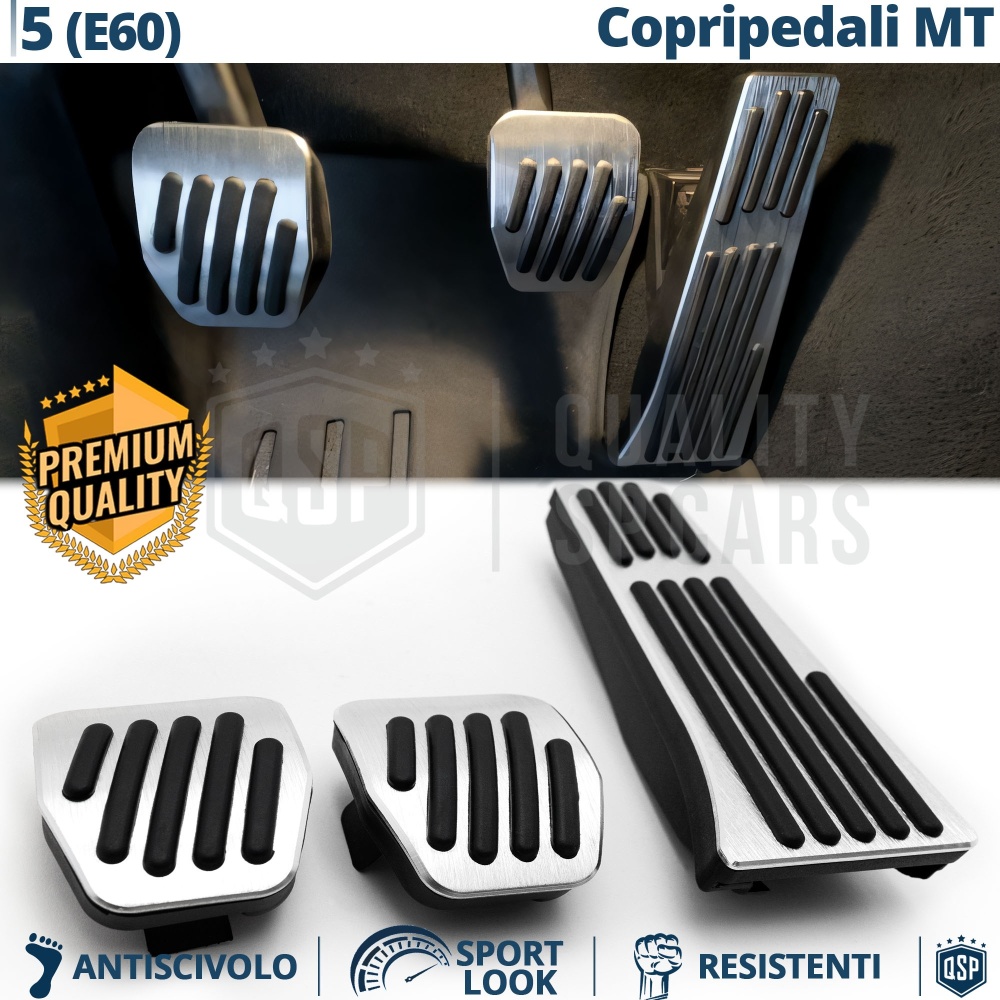 Car PEDAL Covers for Bmw 5 Series E60, E61 Manual Transmission | Sports Pedals Aluminum and Non-slip Rubber Car PEDAL Covers for Bmw 5 Series E60, E61 Manual Transmission | Sports Pedals Aluminum and Non-slip Rubber