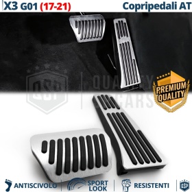 Car PEDAL Covers for BMW X3 G01 17-21 AUTOMATIC | Sports Pedals Aluminum and Rubber Car PEDAL Covers for BMW X3 G01 17-21 AUTOMATIC | Sports Pedals Aluminum and Rubber