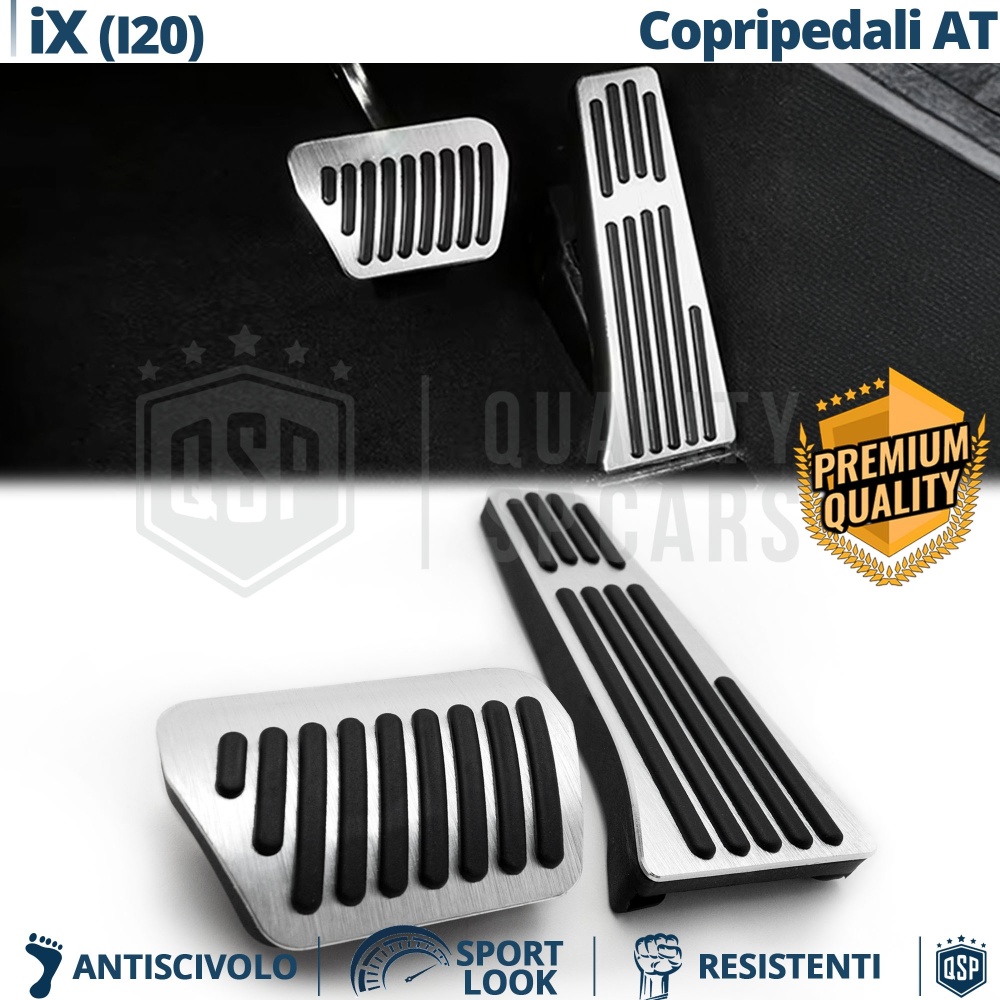 CUBRE PEDALES Deportivos para BMW ix I20 Cambio AUTOMÁTICO | Pedales de Aluminio y Goma