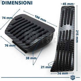 CUBRE PEDALES Deportivos para BMW Serie 4 F32 F33 F36 AUTOMÁTICO | Pedales CARBÓN NEGRO de Aluminio y Goma CUBRE PEDALES Deportivos para BMW Serie 4 F32 F33 F36 AUTOMÁTICO | Pedales CARBÓN NEGRO de Aluminio y Goma