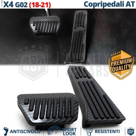 CUBRE PEDALES Deportivos para BMW X4 G02 18-21 AUTOMÁTICO | Pedales CARBÓN NEGRO de Aluminio y Goma