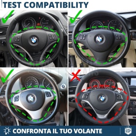 VOLANTE Deportivo para BMW (04-15), Ergonómico Plano en Carbono y Piel | Reemplazo Perfecto