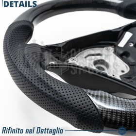 VOLANTE Deportivo para BMW (04-15), Ergonómico Plano en Carbono y Piel | Reemplazo Perfecto