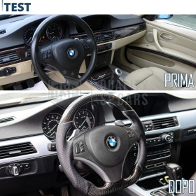 VOLANTE Deportivo para BMW (04-15), Ergonómico Plano en Carbono y Piel | Reemplazo Perfecto
