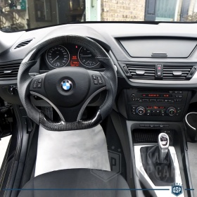 VOLANTE Deportivo para BMW (04-15), Ergonómico Plano en Carbono y Piel | Reemplazo Perfecto