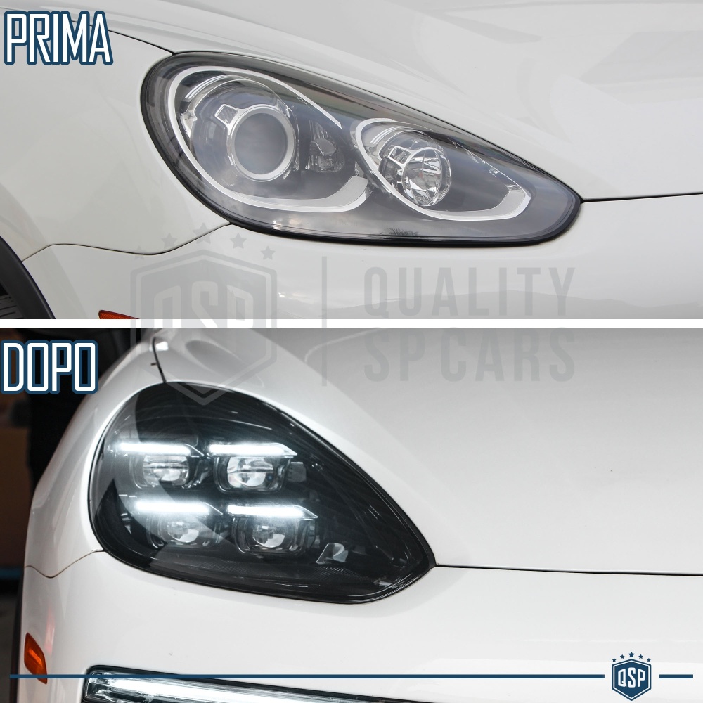 2 FAROS DELANTEROS LED Para Porsche Cayenne 2 14-17 APROBADOS | Transformación Faros 2025 Matrix Style